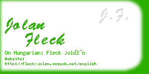 jolan fleck business card